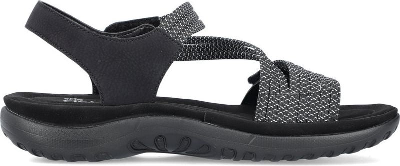 Black Cross Strap Sandal - Image 2