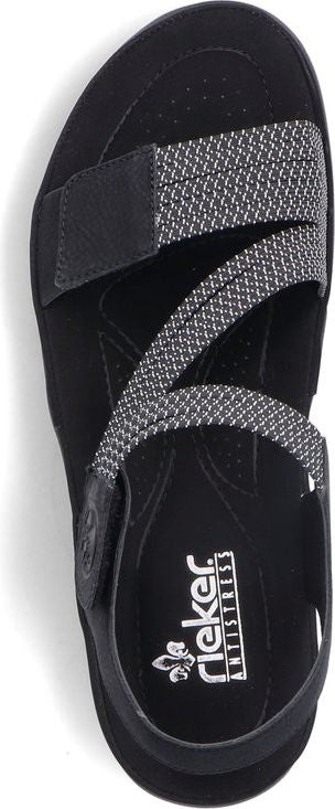 Black Cross Strap Sandal - Image 4