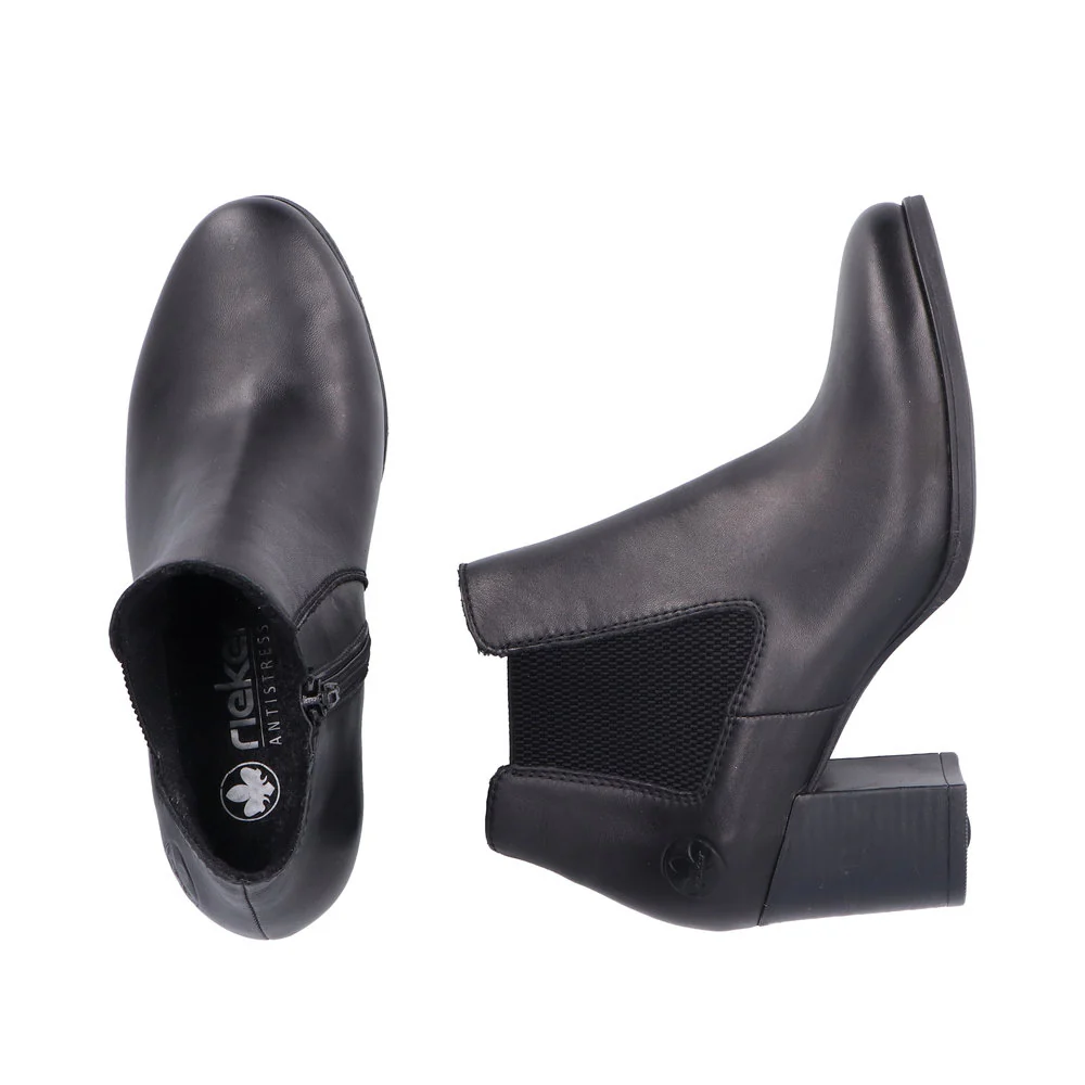 Black Heeled Double Gore Boot - Image 5