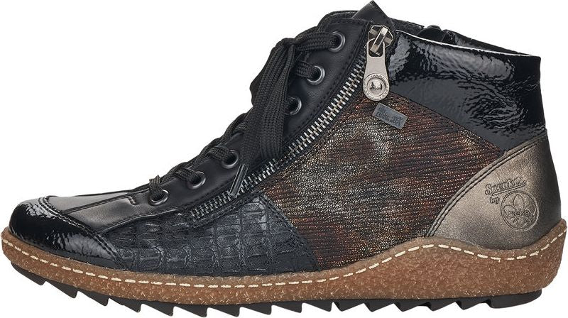 Black Lace Up Ankle Boot - Image 3