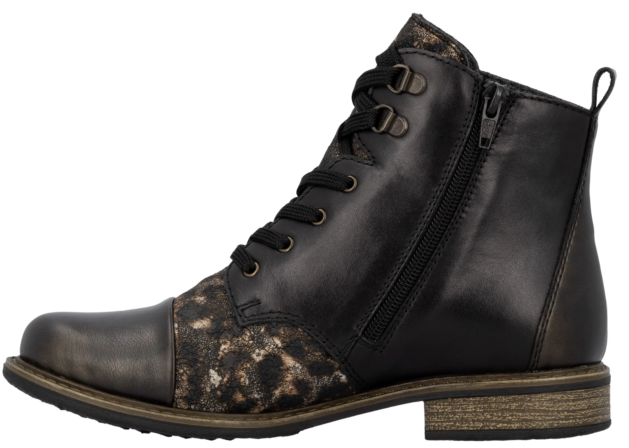 Black Lace Up Boot - Image 2