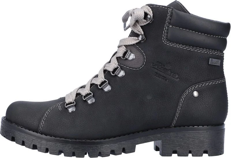Black Lace Up Boot - Image 3
