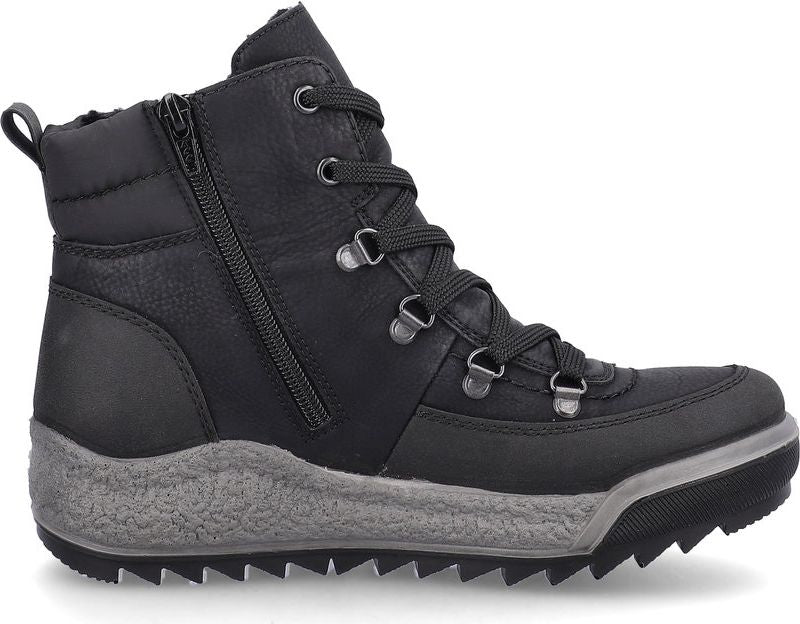 Black Lace Up Boot - Image 2
