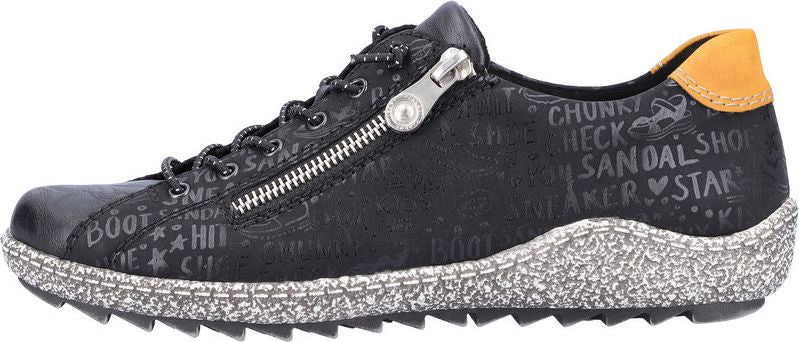 Black Lace Up With Side Zip - Image 3