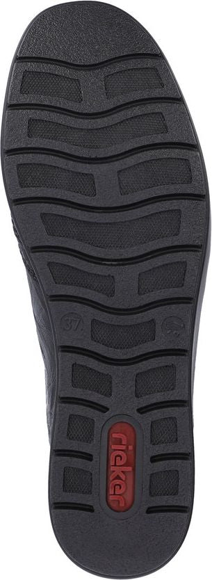 Black Side Zip Wedge Shoe - Image 7