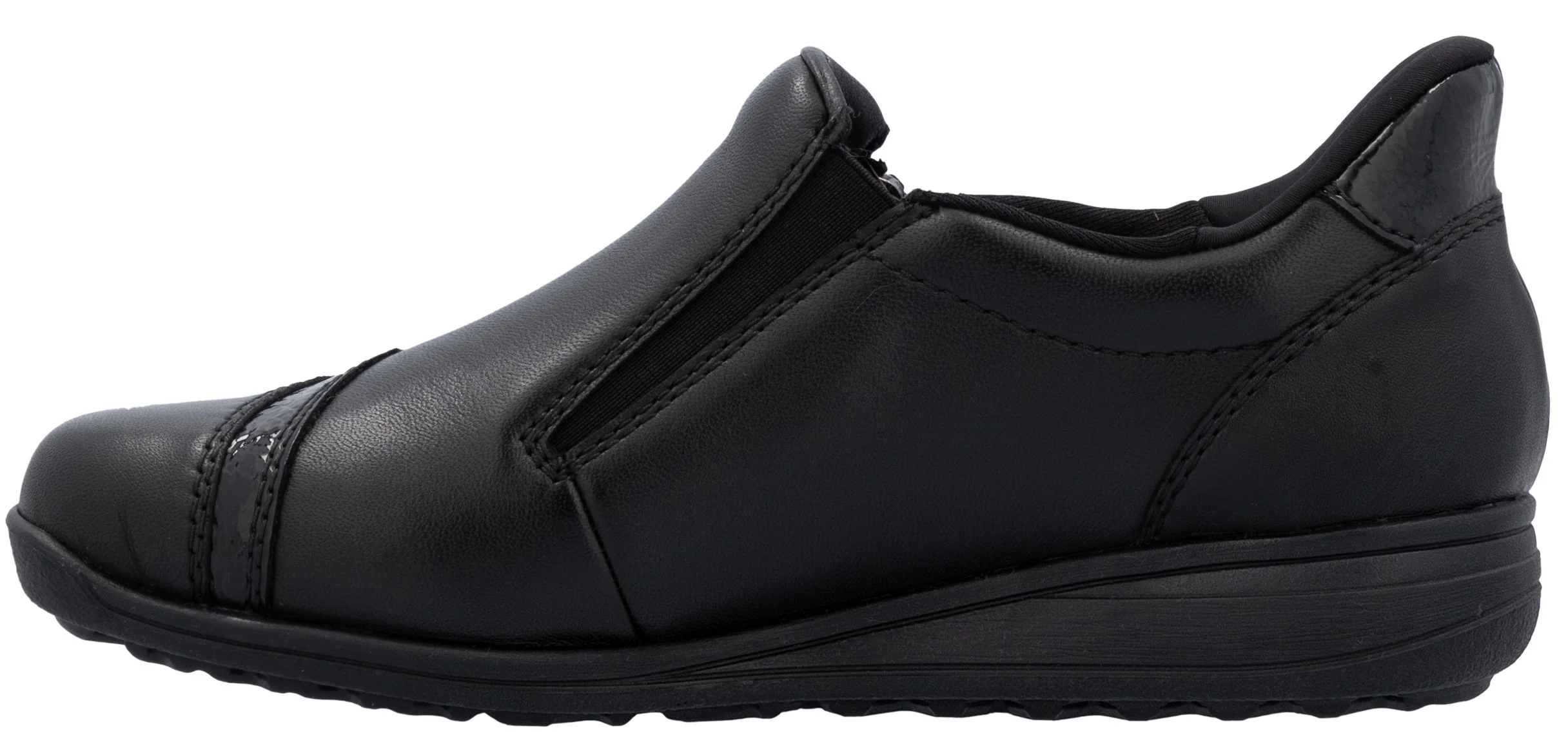 Black Slip On W Side Zip - Image 2