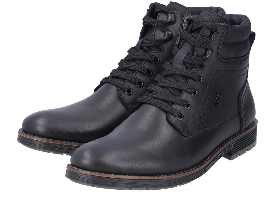 Black Warmlined Lace Up Boot - Image 4