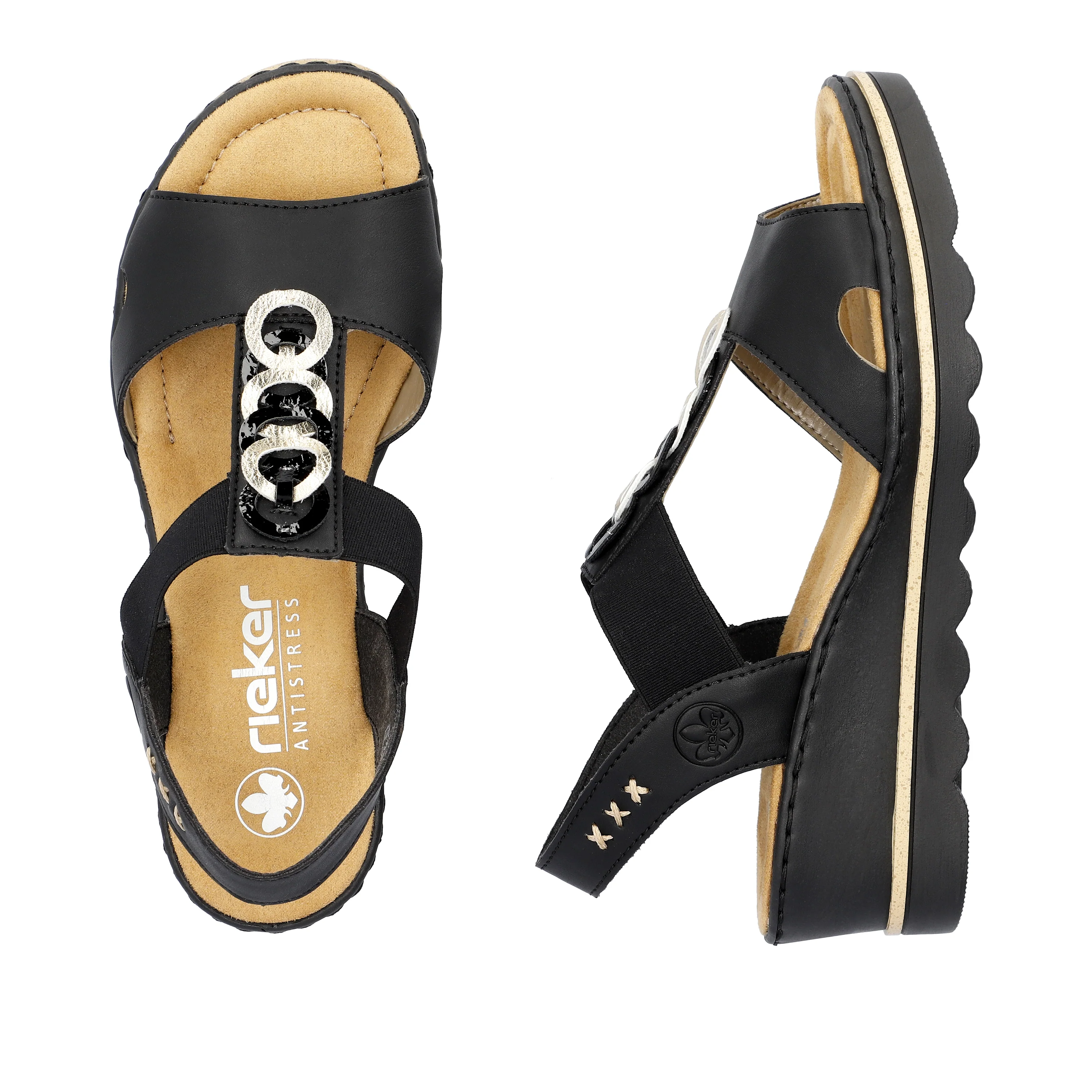 Black Wedge Sandal - Image 9