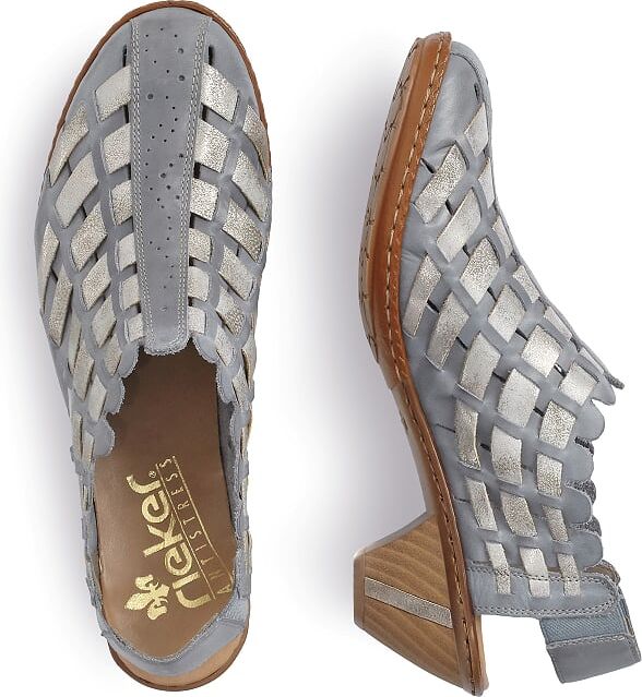 Blue/Grey Woven Sliingback - Image 4