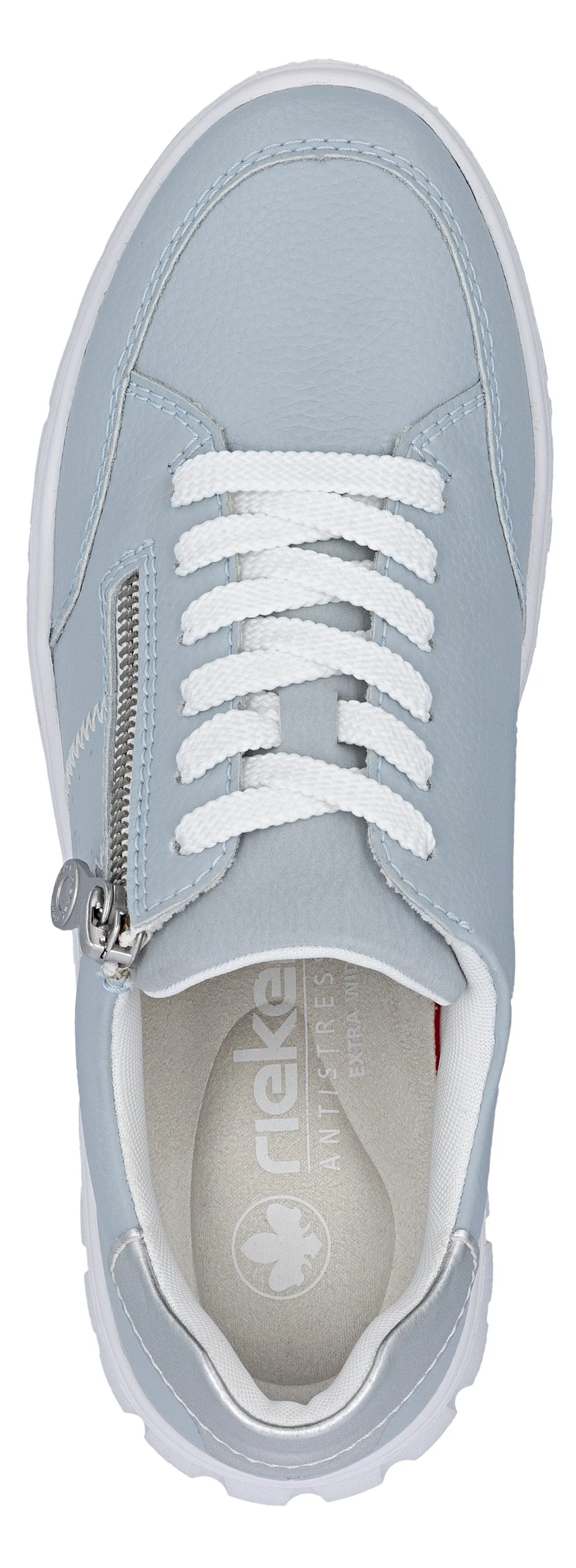 Blue Lace Up W Side Zip - Image 3