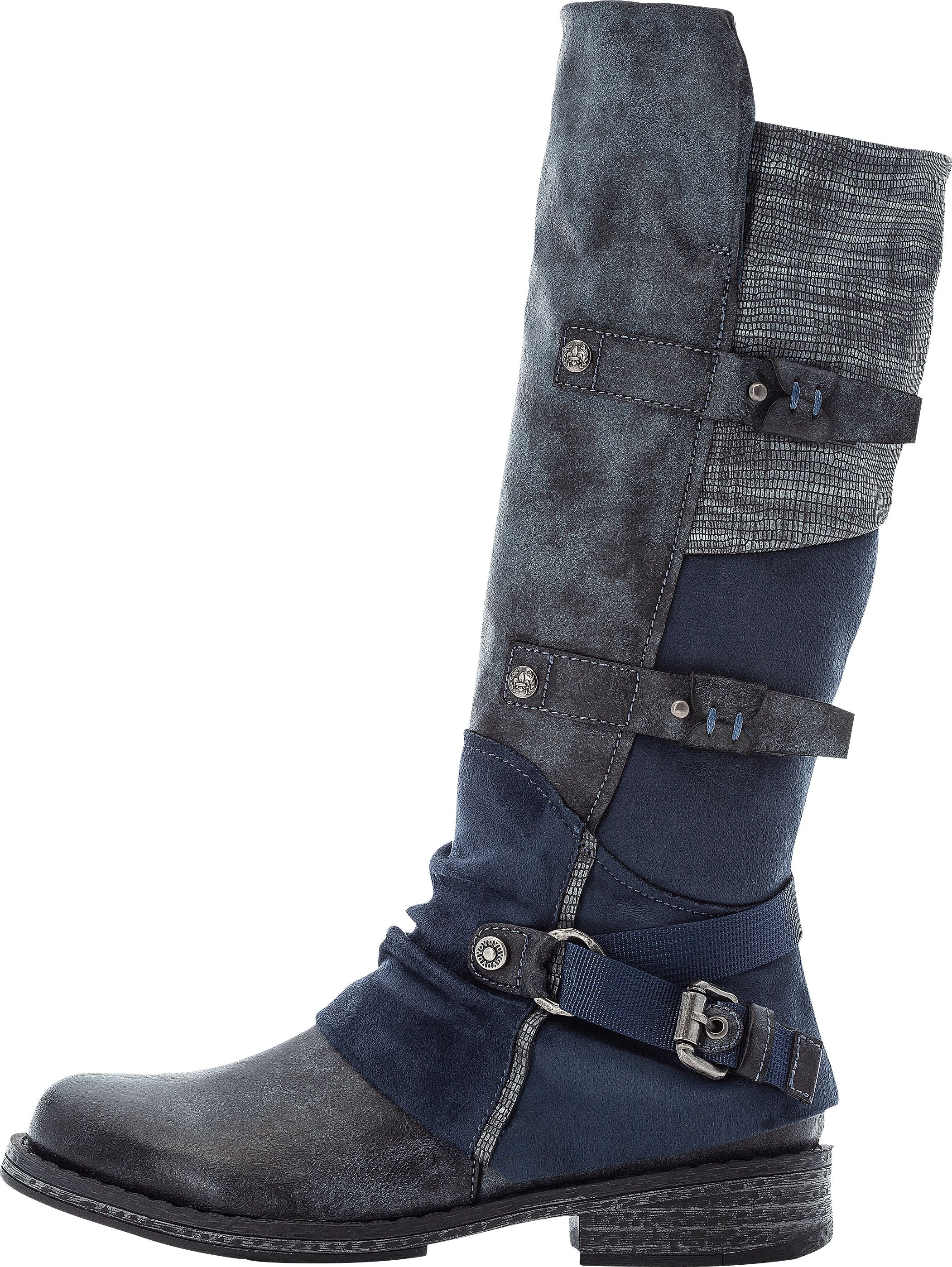 Blue Tall Side Zip Boot - Image 3