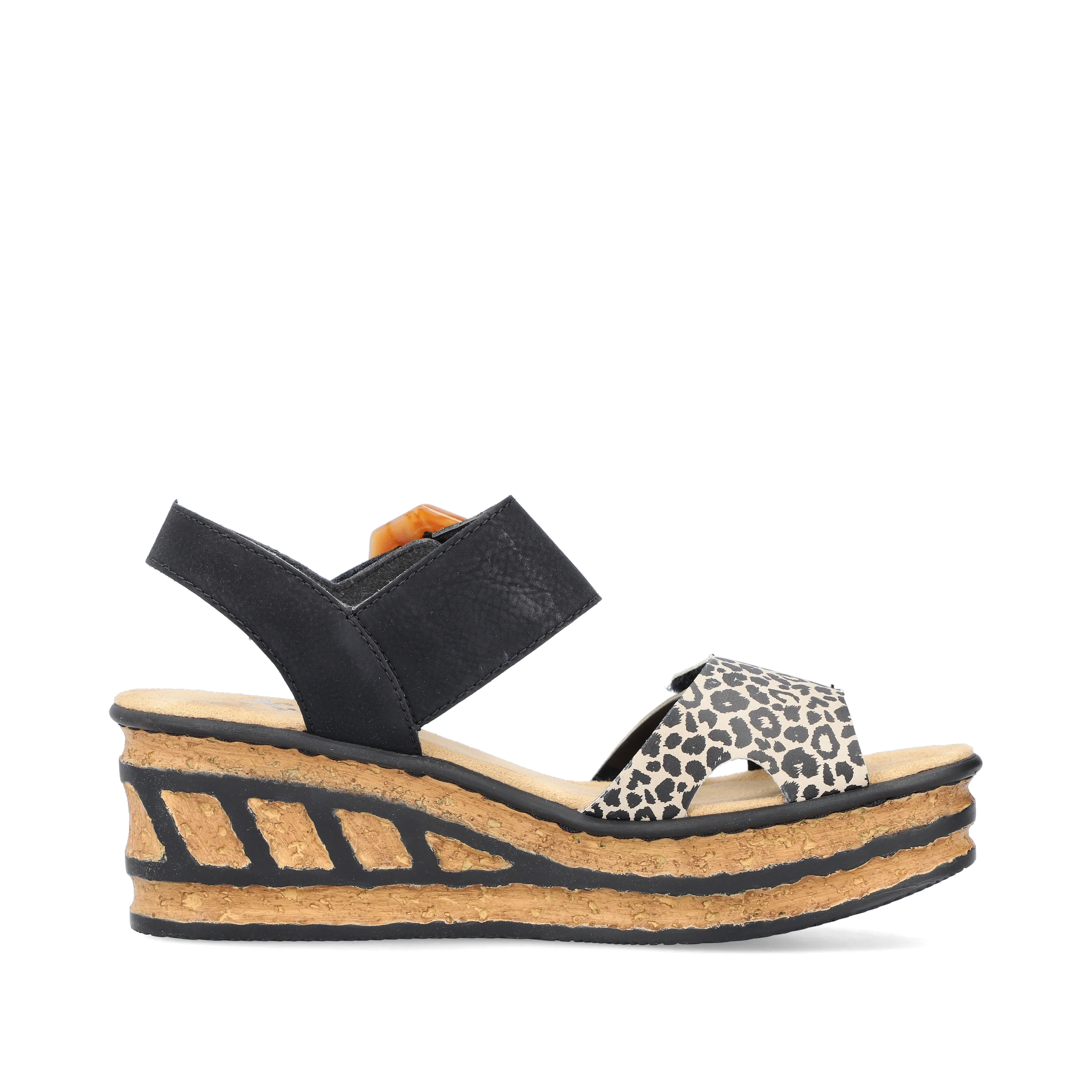 Ginger Black Wedge Sandal - Image 2