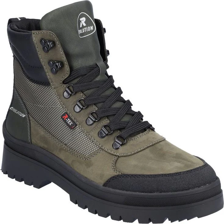 Green Lace Up Winter Boot