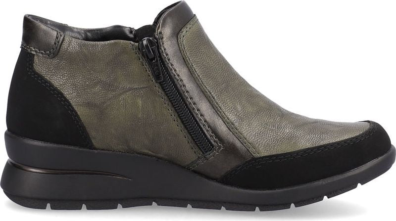 Green Side Zip Wedge Boot - Image 2