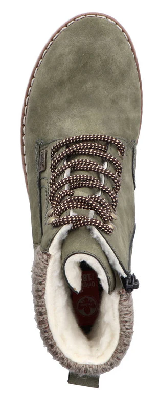 Green Warmlined Lace Up Boot - Image 6