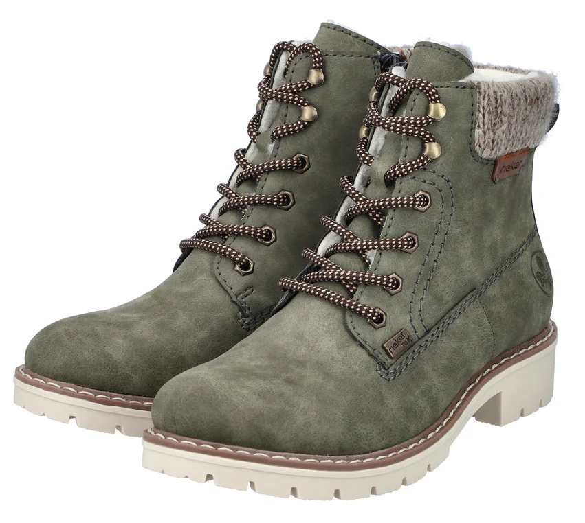 Green Warmlined Lace Up Boot - Image 8