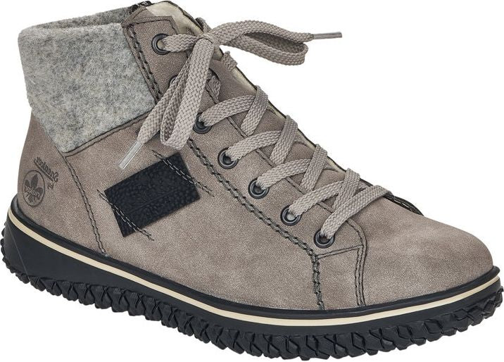 Grey Short Lace Up Boot