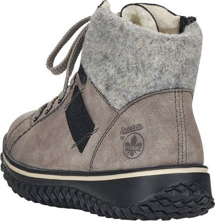 Grey Short Lace Up Boot - Image 4