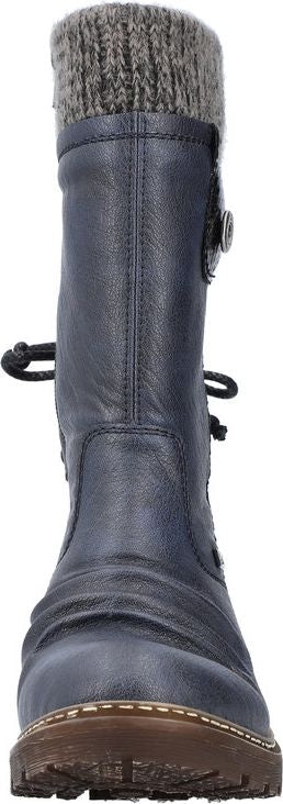 Navy Back Lace Boot - Image 4