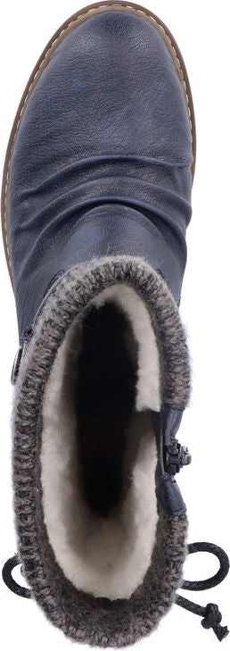 Navy Back Lace Boot - Image 6