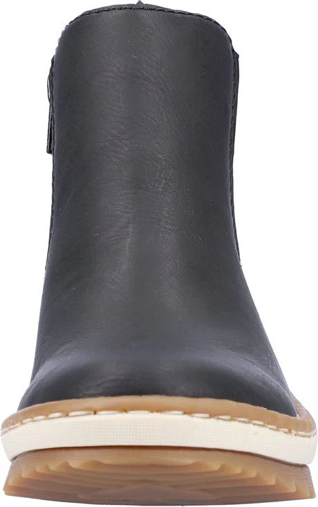 Navy Boot With Floral Printed Heel - Image 4