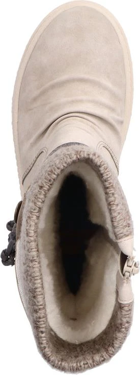 Off White Mid Calf Flip Grip Boot - Image 6