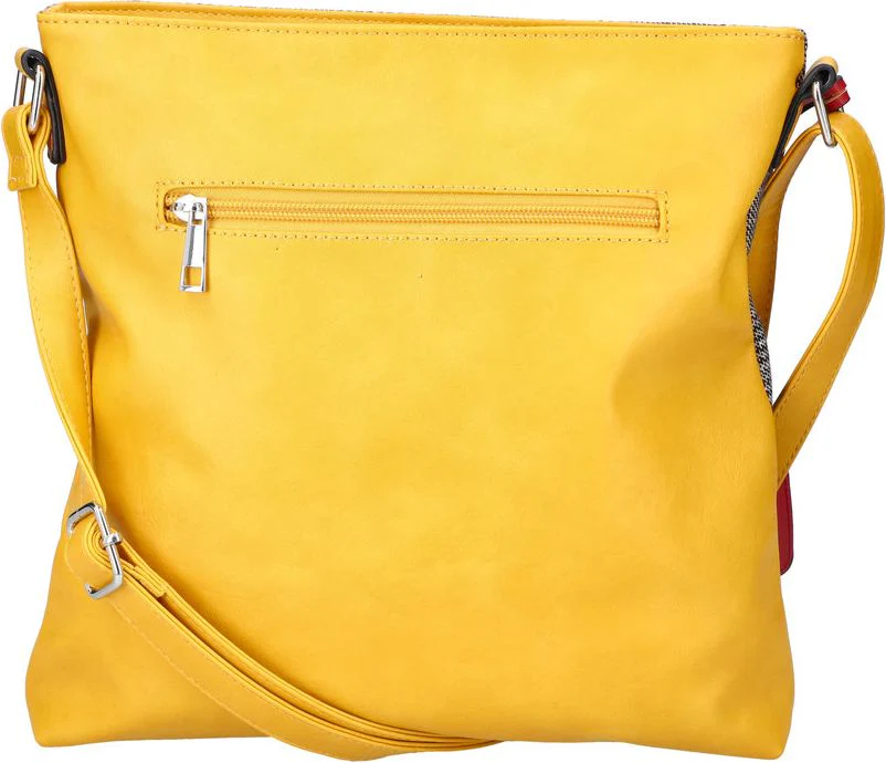 Purse Yellow With Grey/Red Plaid - Image 2