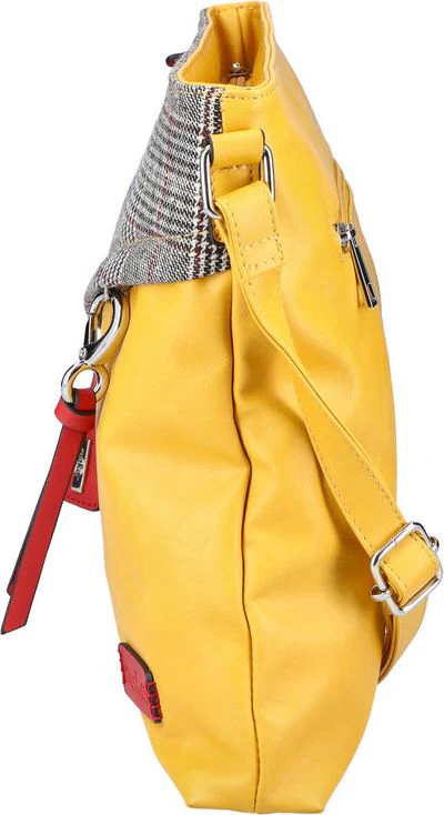 Purse Yellow With Grey/Red Plaid - Image 3