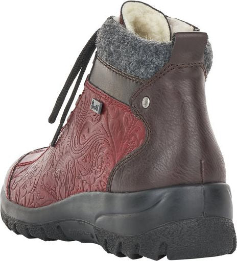Red Short Lace Up Boot - Image 5