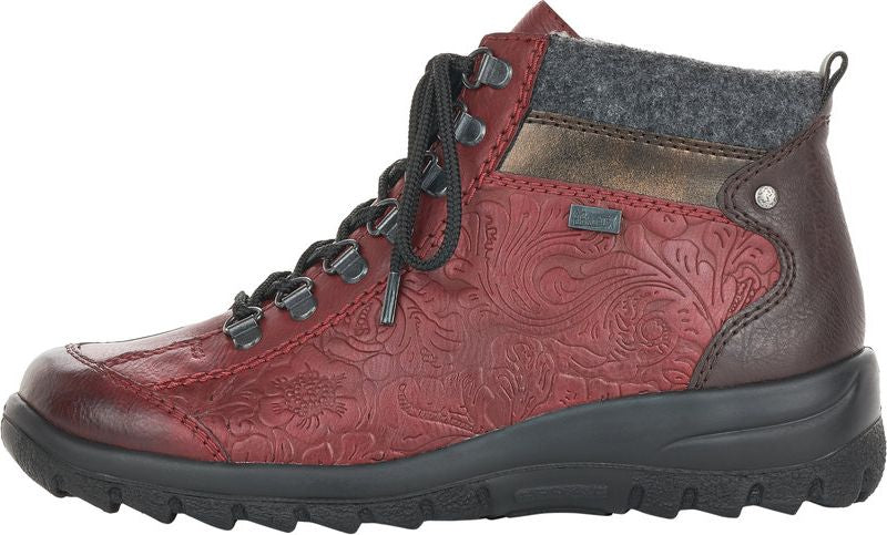 Red Short Lace Up Boot - Image 8