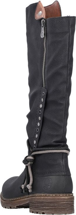Tall Black Boot With Tassle - Image 5