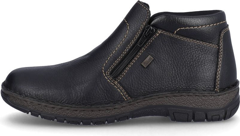 Warm Ankle Side Zip Boot Black - Image 3