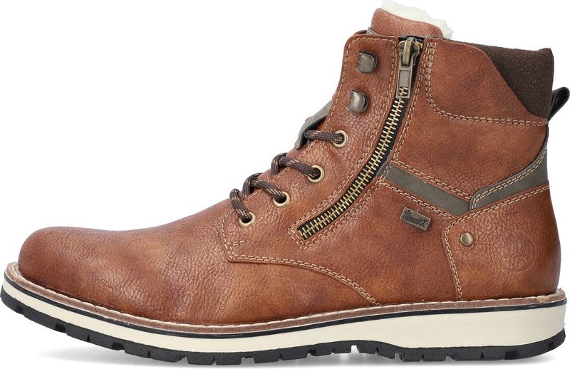 Warm Lined Lace Up Boot Toffee - Image 3