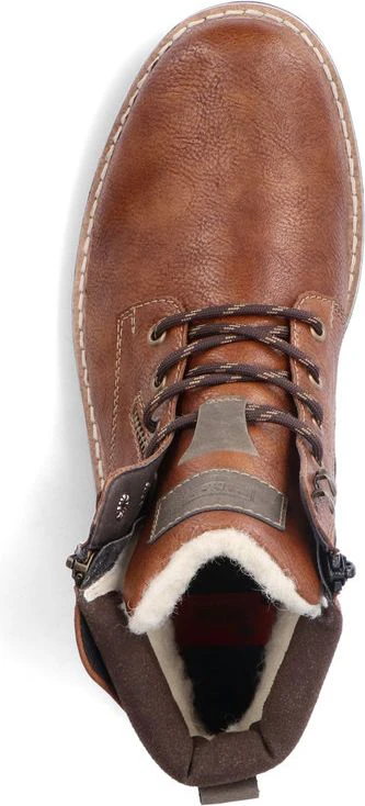 Warm Lined Lace Up Boot Toffee - Image 6