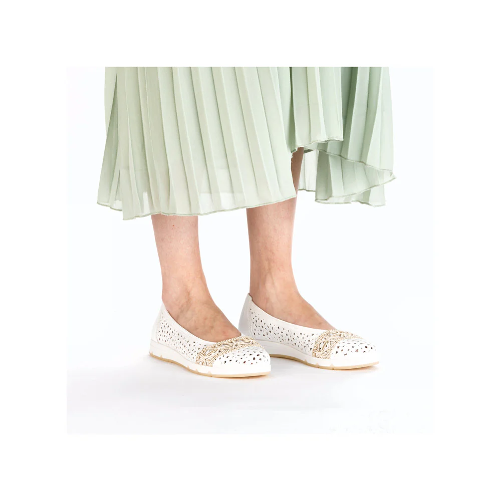 White Perf Slip On - Image 9