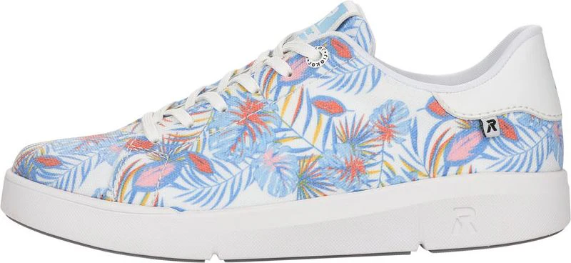 White/Tropical Print Lace Up - Image 3