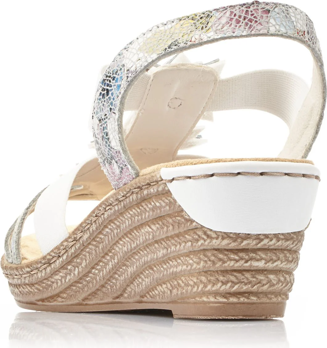 White Wedge With Flowers - Image 3