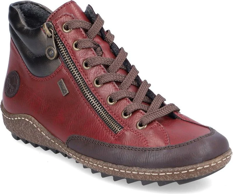Wine Lace Up Ankle Boot