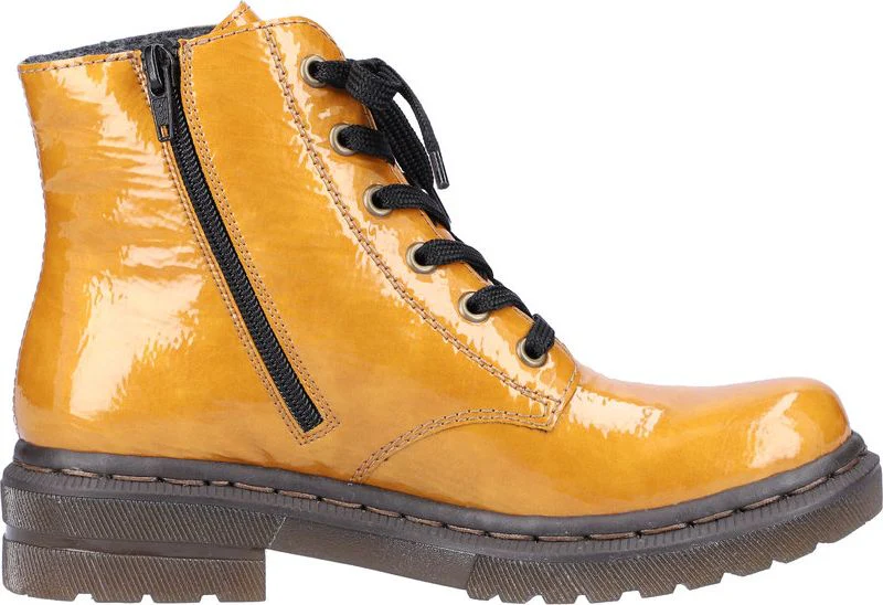 Yellow Lace Up Boot - Image 2