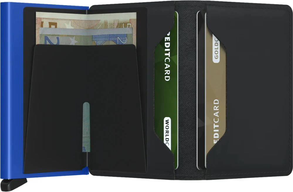 Slimwallet Matte Black & Blue - Image 3