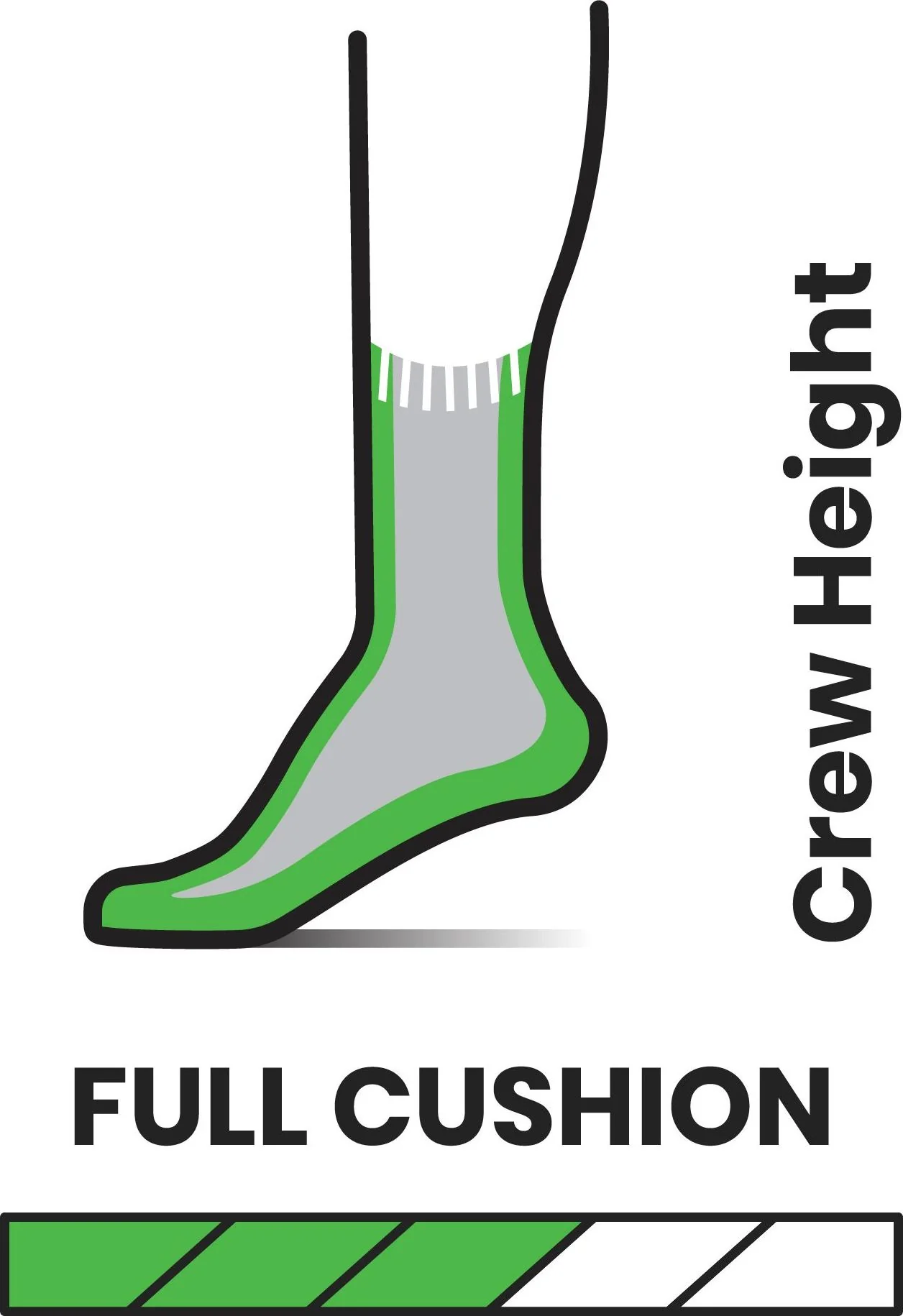 Performance Hike Full Cushion Crew Light Grey - Image 3