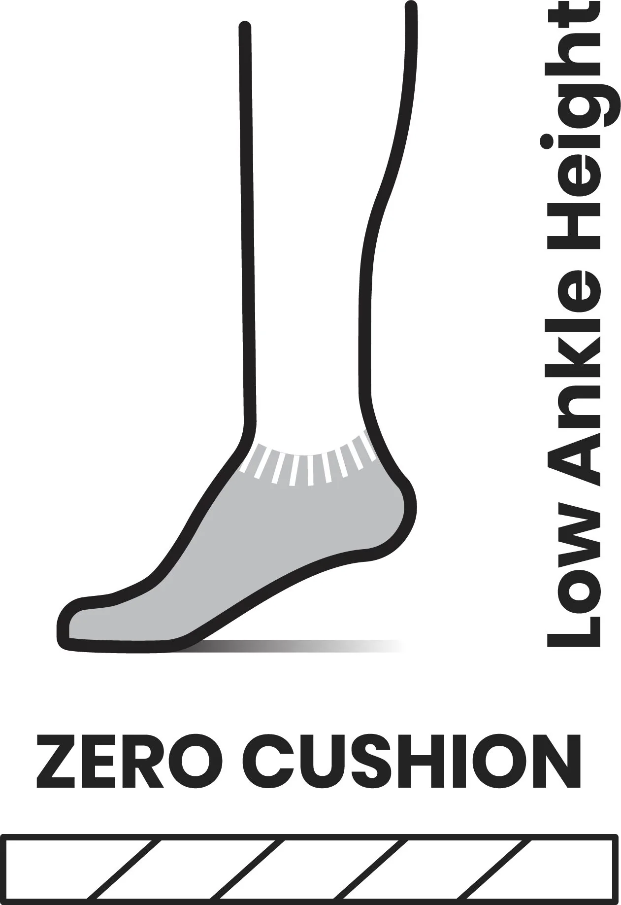 Women's Run Zero Cushion Ombre Low Ankle Capri - Image 2