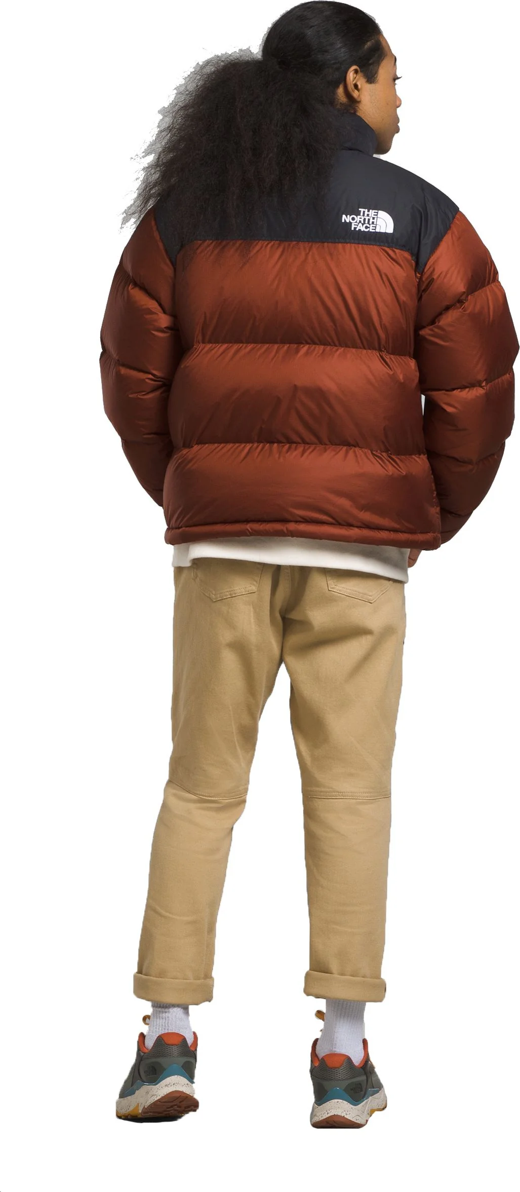 Men's 1996 Retro Nuptse Jacket Brandy Brown TNF Black - Image 3