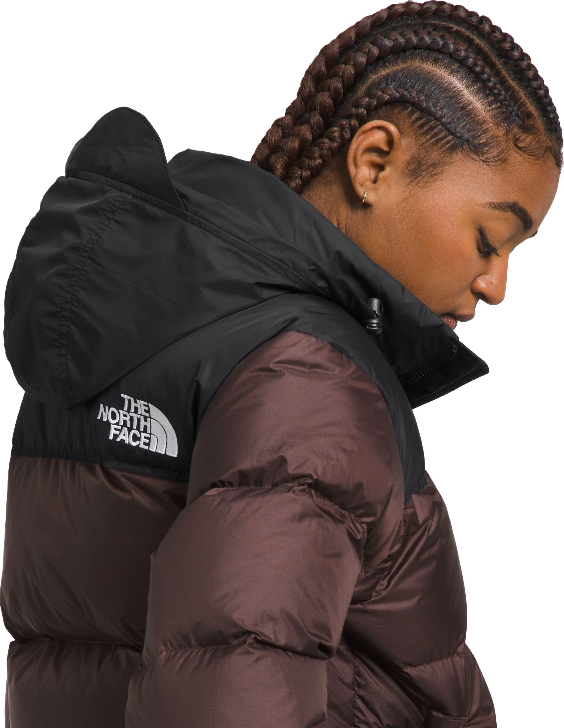 Women's 1996 Retro Nuptse Jacket Coal Brown TNF Black - Image 2