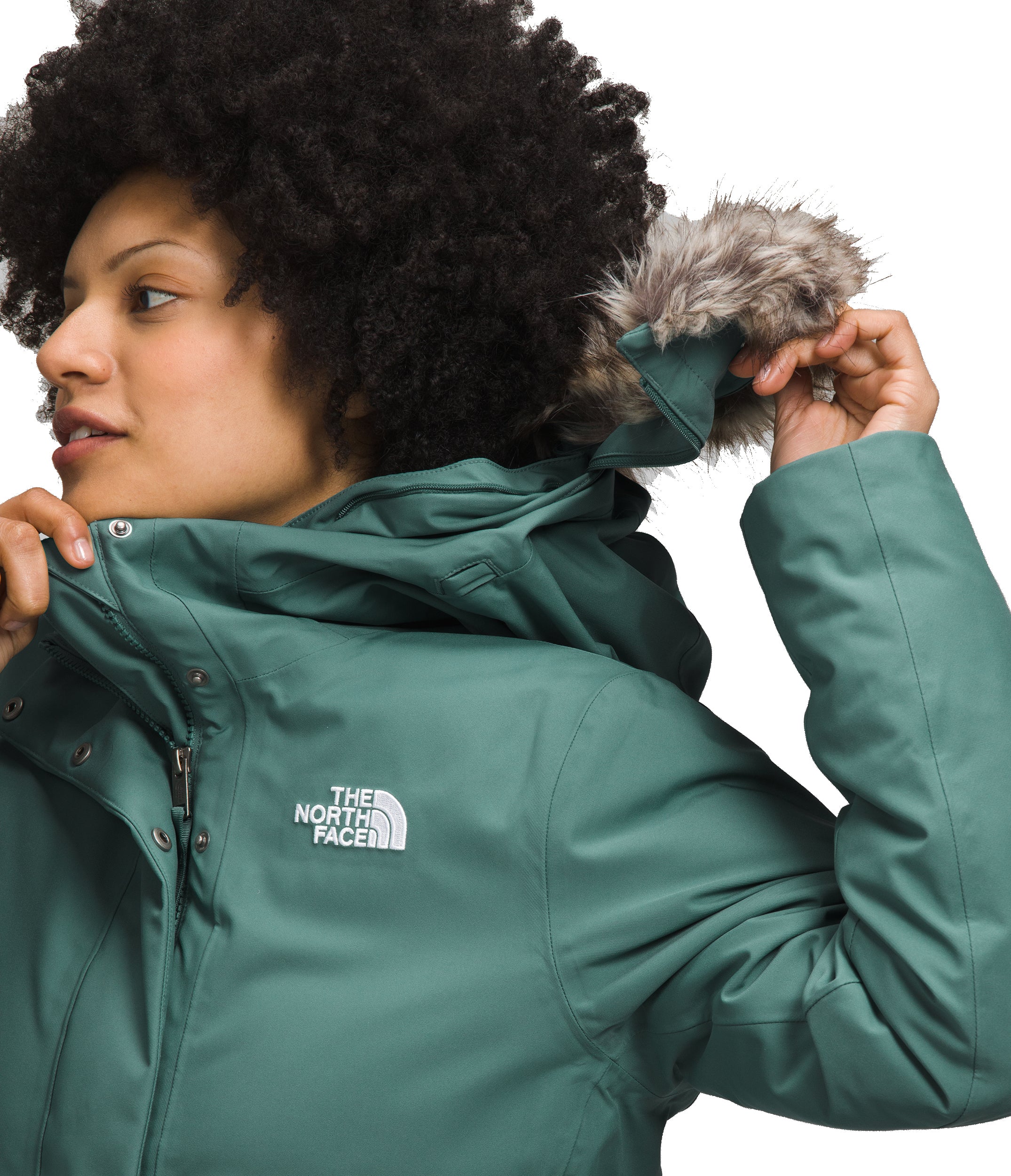 Women's Arctic Parka Dark Sage - Image 7