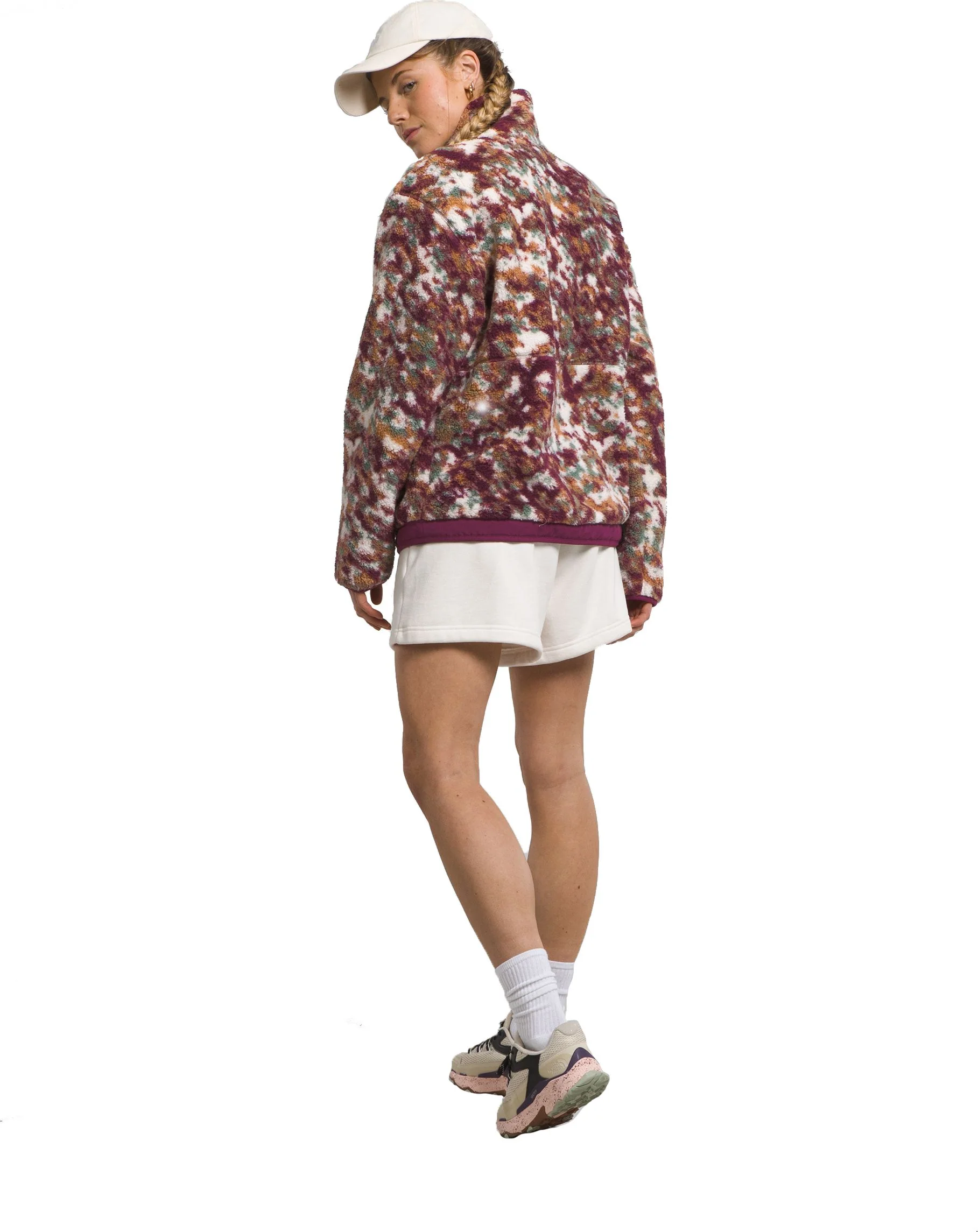 Women's Campshire Fleece Jacket Boysenberry Velocity Texture Print - Image 2