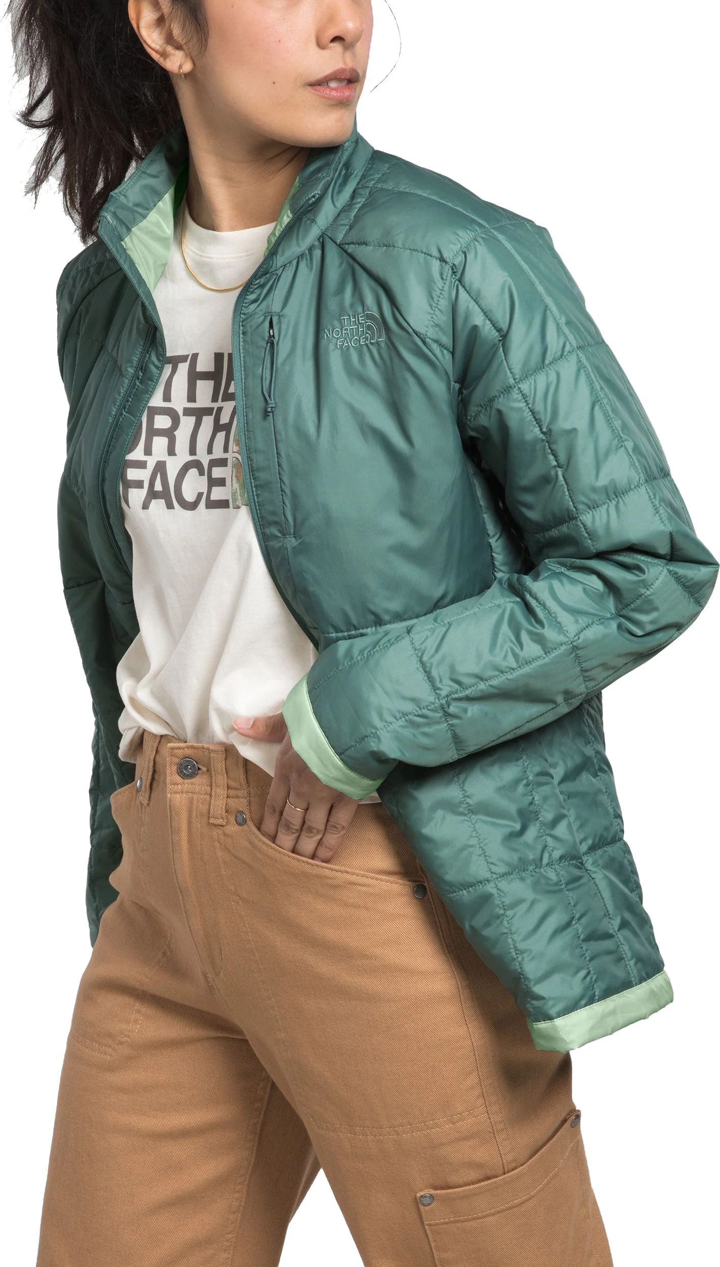 Women's Eco Insulator Full Zip Jacket Dark Sage Misty Sage - Image 3