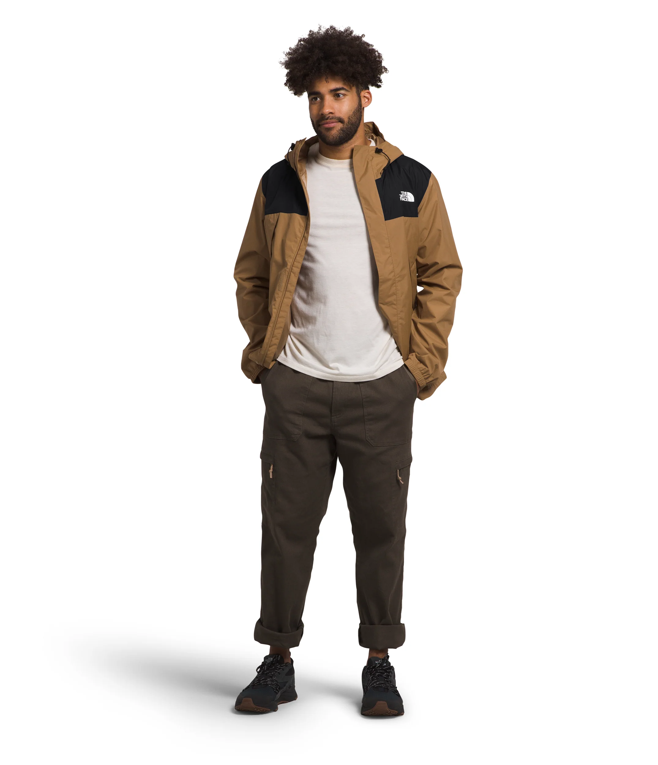 Men's Antora Jacket Utility Brown TNF Black - Image 2