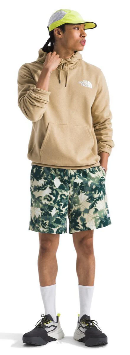 Men's Box Nse Pullover Hoodie Khaki Stone - Image 3