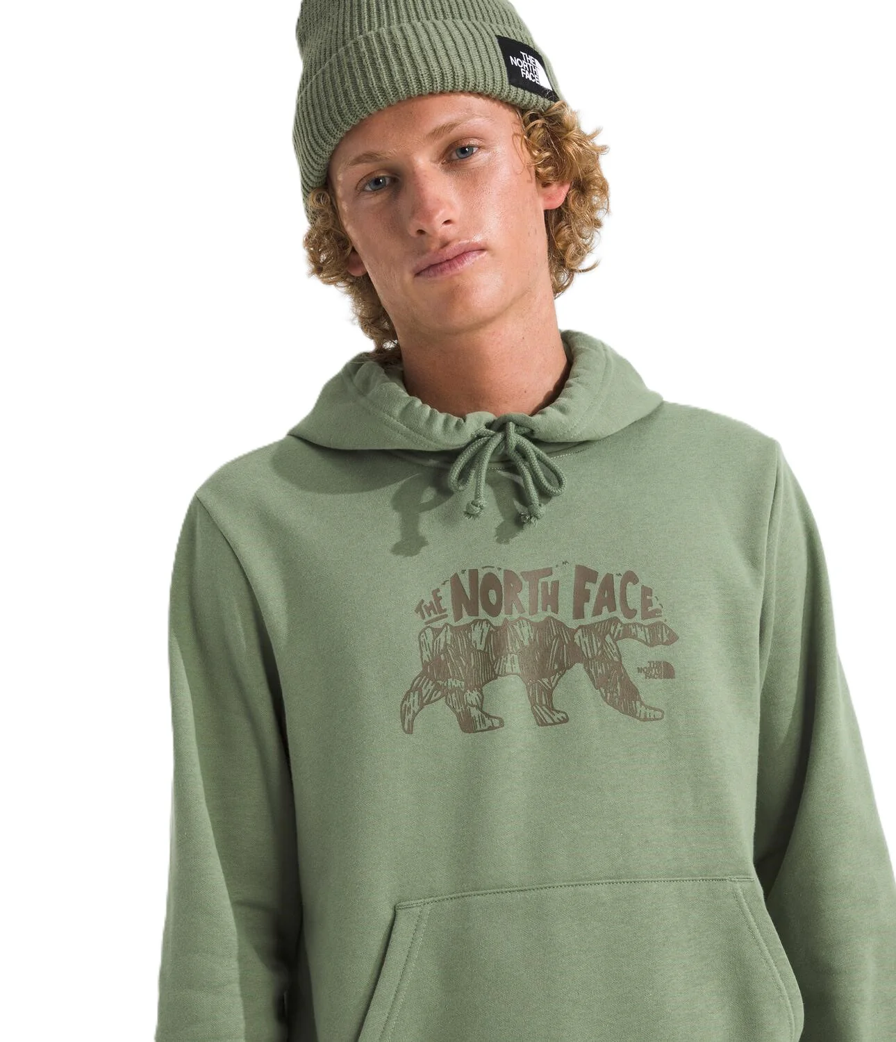 Men's Evolution TNF Bear Hoodie Graphic Bark Mist